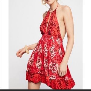 Free People Backless Halter Mini Dress